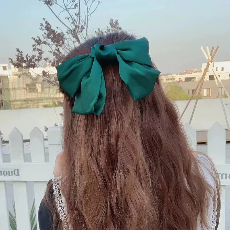 1PC New Fashion Big Bow Elastic Hair Bands Ponytail - OnlineshopLand