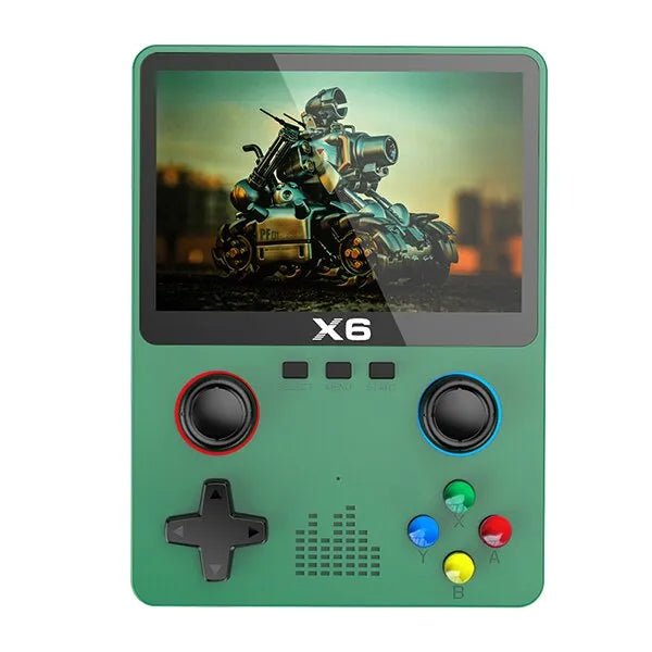 2023 New X6 3.5Inch IPS Screen Handheld Game Player Dual Joystick 11 Simulators GBA Video Game Console for Kids Gifts - OnlineshopLand