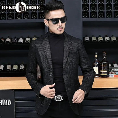 Autumn Business Men Sheepskin Genuine Leather Blazer Jacket - OnlineshopLand