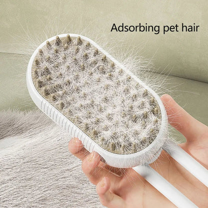 Cat Dog Pet Grooming Comb with Electric Spray Water Steam Soft Silicone Brush Kitten Pet Bath Brush Massage Pet Hair Remover - OnlineshopLand