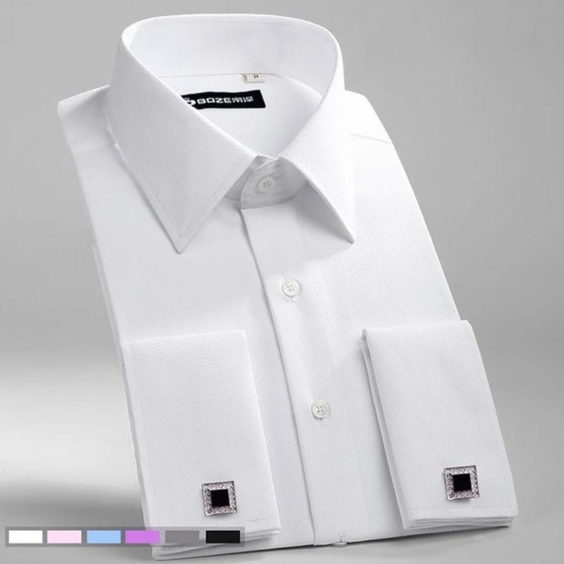 CrispElegance Men's Formal Business Shirt" - OnlineshopLand