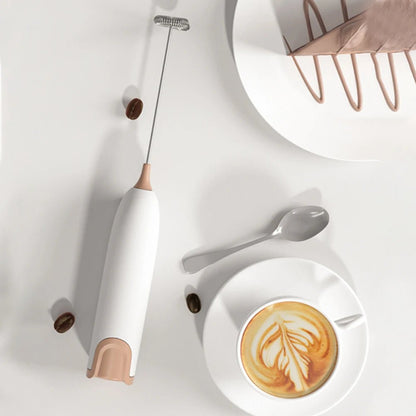 Electric Milk Frother Kitchen Drink Foamer Whisk Mixer Stirrer Coffee Cappuccino Creamer Whisk Frothy Blend Whisker Egg Beater - OnlineshopLand