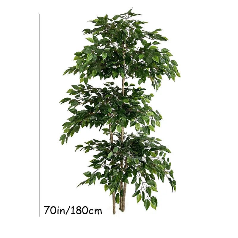 Evergreen Oasis: Lifelike Ficus Artificial Tree - Large Tropical Beauty with Real Touch Leaves for Home, Garden, and Shop Décor - OnlineshopLand