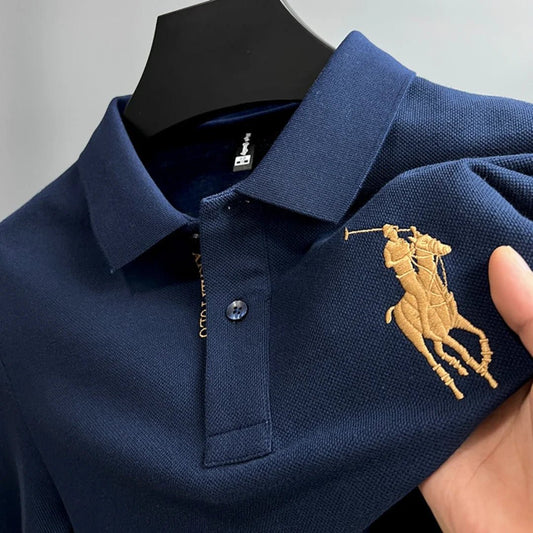 High-end Trend Embroidery Polo Shirts 2024 Summer Luxury Handsome Fashion Casual T-shirts Short-sleeved New Quality Men Clothing - OnlineshopLand