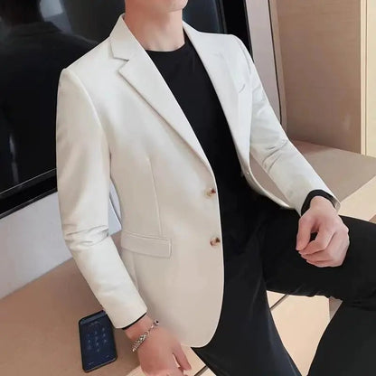 High Quality Solid Single Button Casual Blazer Men's - OnlineshopLand