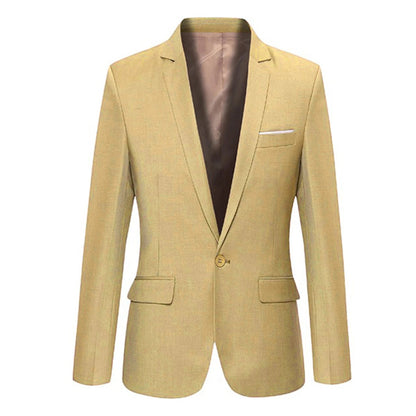 Men Blazers Slim Autumn Suit Blazer - OnlineshopLand