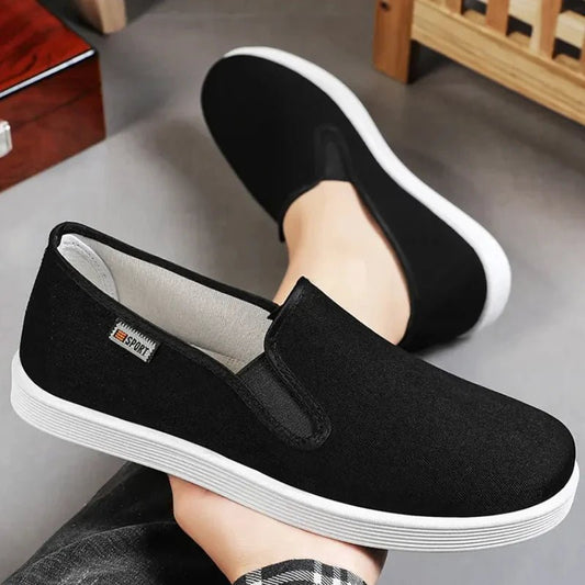 Men Shallow Mouth Canvas Shoes - OnlineshopLand