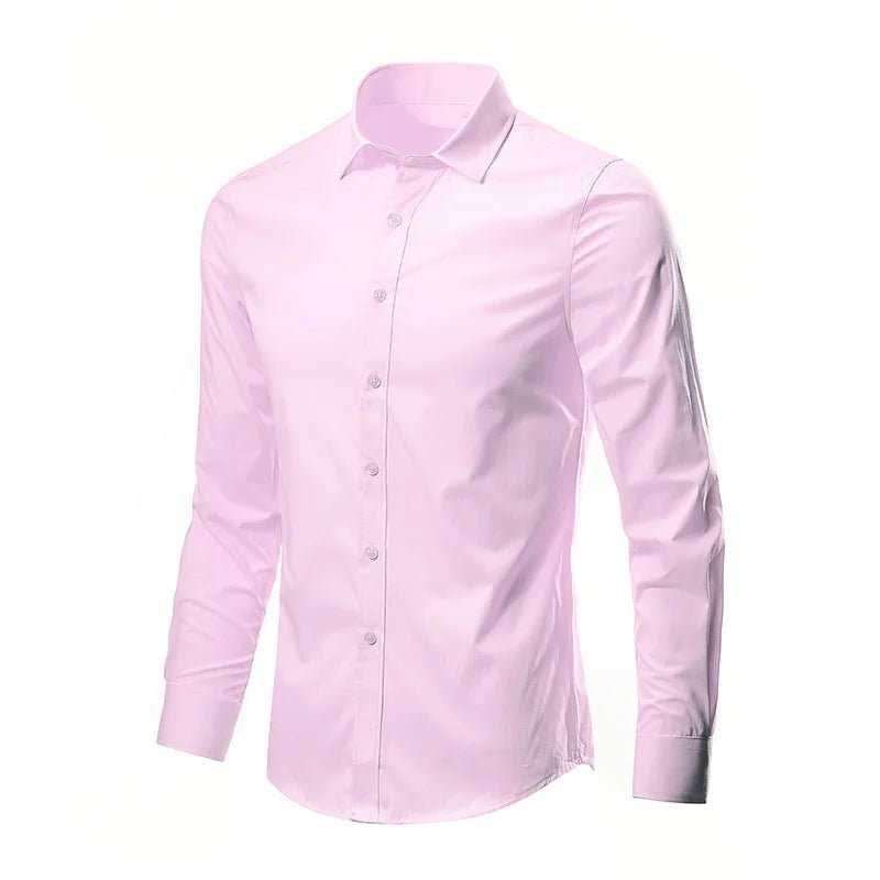 Men's Business Dress Slim Fit Working Shirt Anti-Wrinkle Solid Long Sleeve Social Formal Shirts For Men - OnlineshopLand