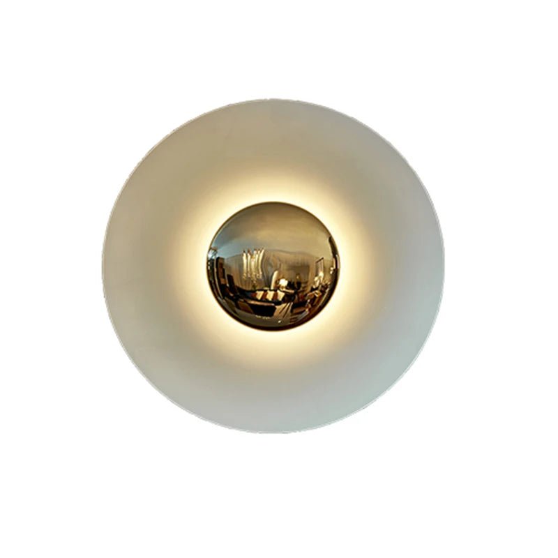 modern Light luxury wall sconce restaurant bedroom bedside porchce decoration round background wall personality UFO wall lamps - OnlineshopLand