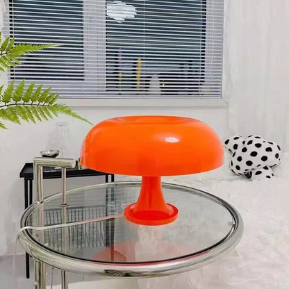Mushroom Style Table Lamp | Orange Mushroom Minimalist LED Night Light Desk Lamp | Mushroom Bedside Table LED Lamp | Home Decor Gift | - OnlineshopLand