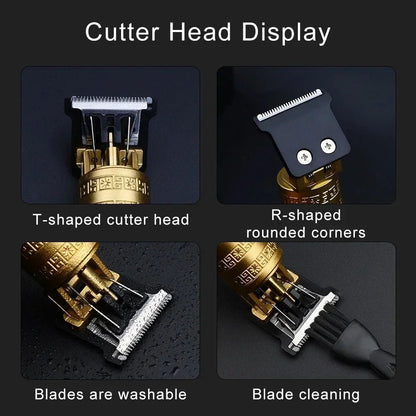 New Vintage T9 Electric Cordless Hair Cutting Machine Professional Hair Barber Trimmer For Men Clipper Shaver Beard Lighter - OnlineshopLand
