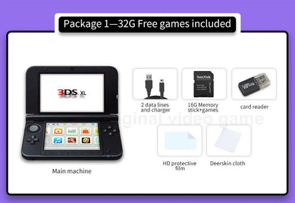 Original / Refuebished 3DSXL 3DSLL handheld game console free games zalda super smash bros 3dsxl Carry 32/64 / 128GB - OnlineshopLand