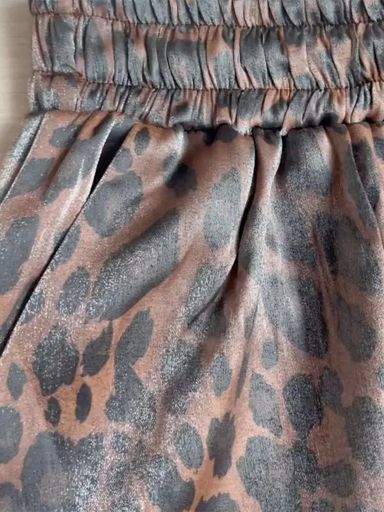 Retro Safari: Women's Vintage Leopard Wide-Leg Pants" - OnlineshopLand