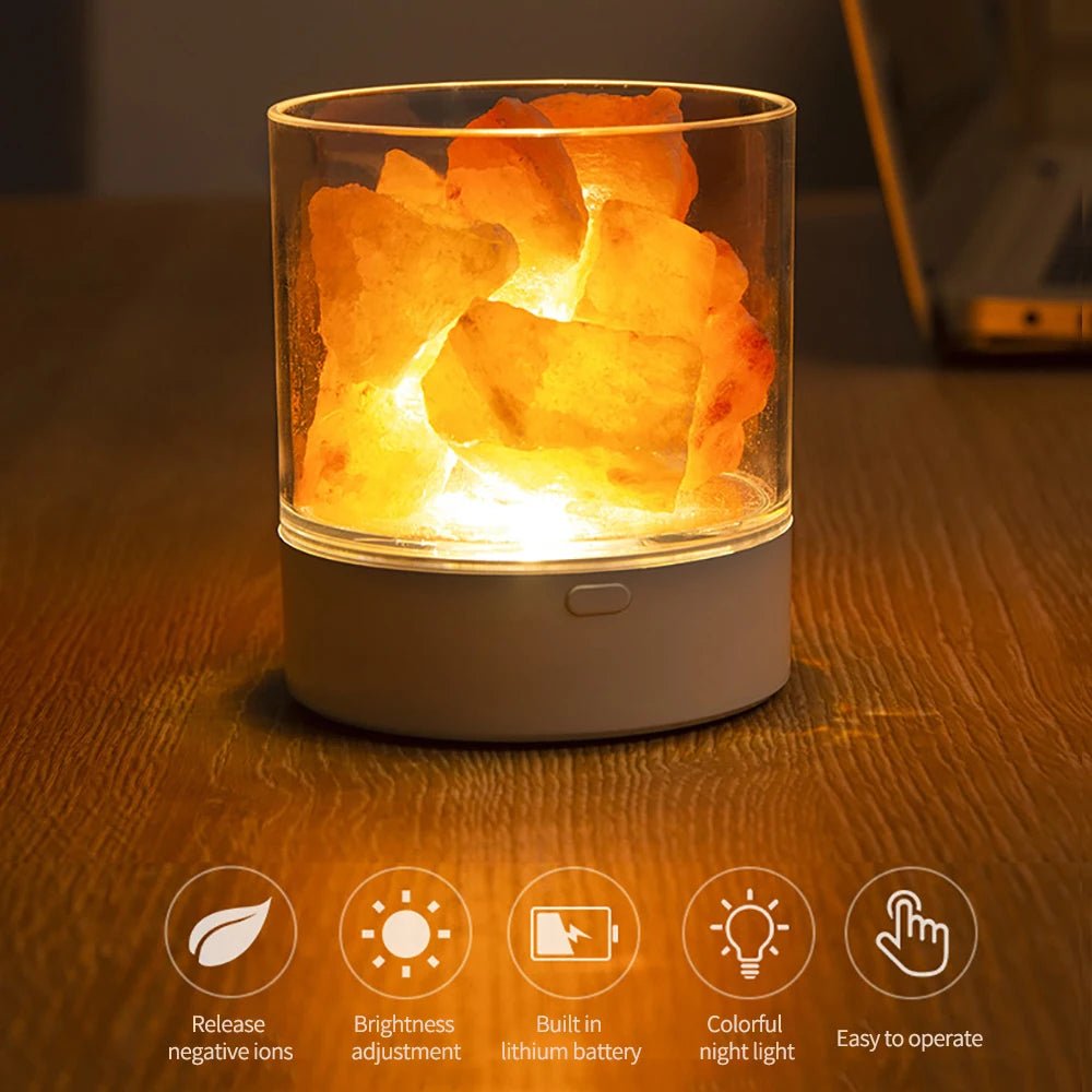 SaltGlow USB CrystalAura: Himalayan Salt Lamp & Air Purifier - OnlineshopLand