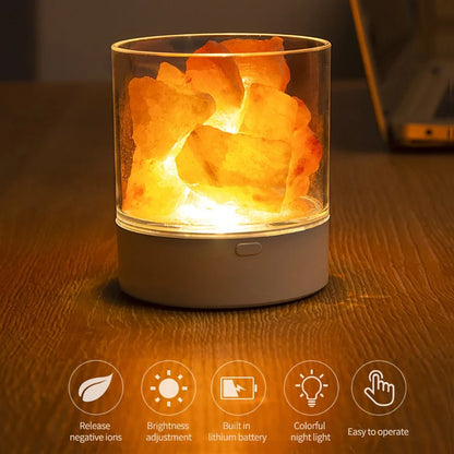 SaltGlow USB CrystalAura: Himalayan Salt Lamp & Air Purifier - OnlineshopLand