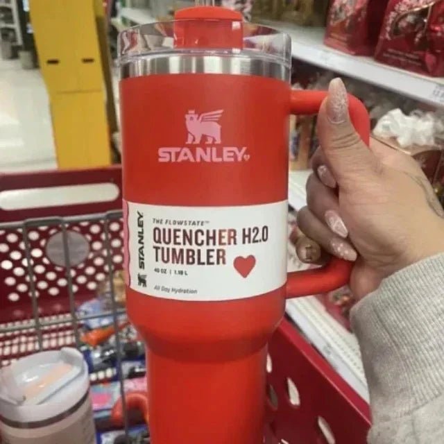 Stanley Tumbler FlowState Straw Lid Stainless Steel 30oz/40oz Vacuum Insulated Car Mug Double Wall Thermal Iced Travel Cup - OnlineshopLand