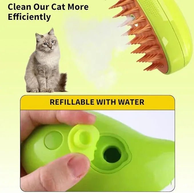 3 in 1 Dog Electric Spray Cat Hair Brush Comb Massage Pet Grooming Remove Tangles and Loose Hair Supplies Steamy - OnlineshopLand