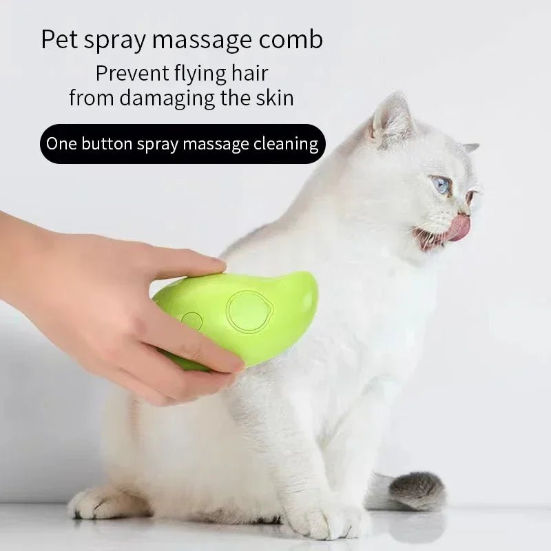 3 in 1 Dog Electric Spray Cat Hair Brush Comb Massage Pet Grooming Remove Tangles and Loose Hair Supplies Steamy - OnlineshopLand