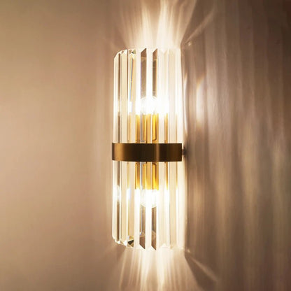 Contemporary Crystal Glow: Elegant Rod Wall Lamp for Bedroom, Living Room, or Hallway" - OnlineshopLand