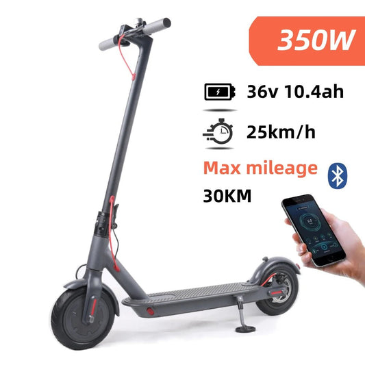 Electric Scooter 25KM/H Adult 8.5 Inches 350W 10.4Ah Foldable - OnlineshopLand