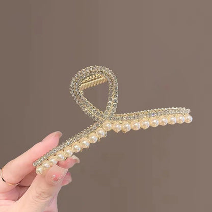 New Pearl Diamond Plate Hair Claw Clip - OnlineshopLand