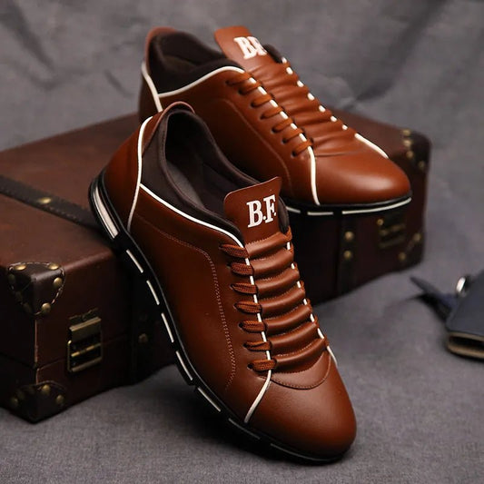 PrimeForm Men's Leather Casual Sneakers - OnlineshopLand