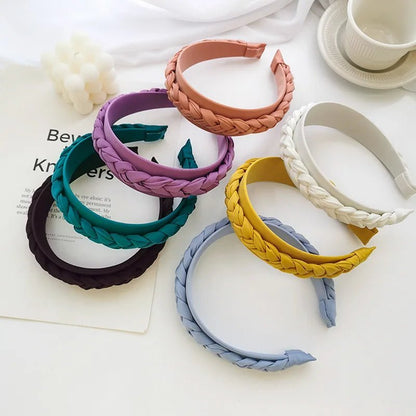 Solid Color Satin braiding Braid Handmade - OnlineshopLand